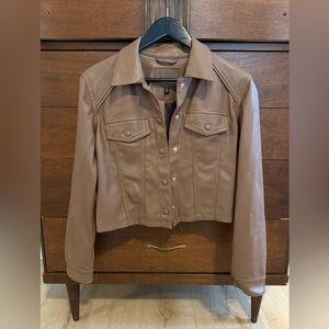 Blank NYC Women's Brown Leather Jacket